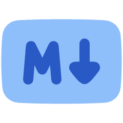 Markdown Rectangle Programming Icon from Plump Flat Set