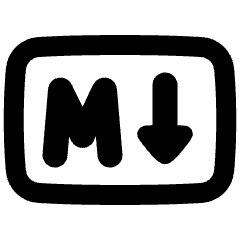 Markdown Rectangle Programming Icon from Plump Remix Set