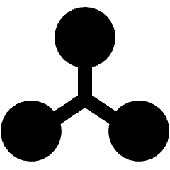 Network Node Connection Integration Icon from Sharp Solid Set