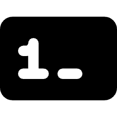 Number Field Icon from Core Solid Set