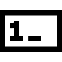 Number Field Icon from Sharp Line Set