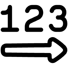 Steps Number Icon from Plump Line Set