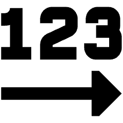 Steps Number Icon from Sharp Remix Set