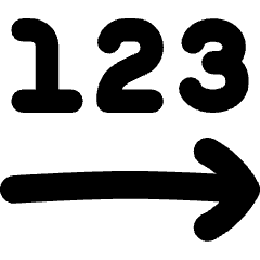 Steps Number Icon from Flex Solid Set