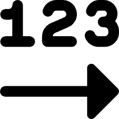 Steps Number Icon from Core Remix Set