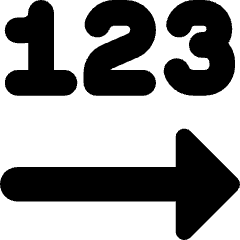 Steps Number Icon from Core Solid Set