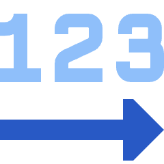 Steps Number Icon from Sharp Flat Set