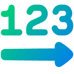 Steps Number Icon from Plump Gradient Set