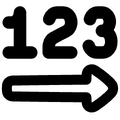 Steps Number Icon from Plump Remix Set