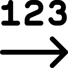 Steps Number Icon from Core Line Set