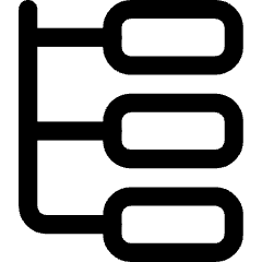 Web Hierarchy Icon from Core Line Set