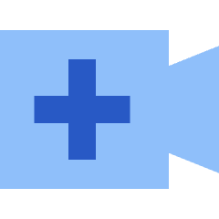 Webcam Video Call Add Plus Icon from Sharp Flat Set