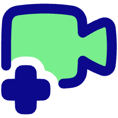 Webcam Video Call Add Plus Icon from Plump Pop Set