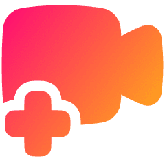 Webcam Video Call Add Plus Icon from Plump Gradient Set