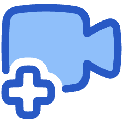 Webcam Video Call Add Plus Icon from Plump Duo Set