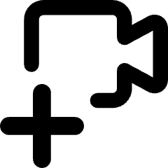 Webcam Video Call Add Plus Icon from Core Remix Set