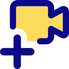 Webcam Video Call Add Plus Icon from Core Pop Set