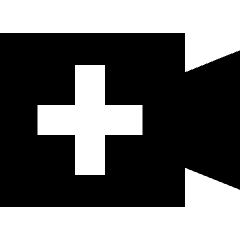 Webcam Video Call Add Plus Icon from Sharp Solid Set