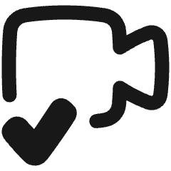 Webcam Video Call Check Icon from Plump Remix Set