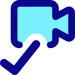 Webcam Video Call Check Icon from Core Pop Set