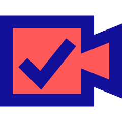 Webcam Video Call Check Icon from Sharp Pop Set