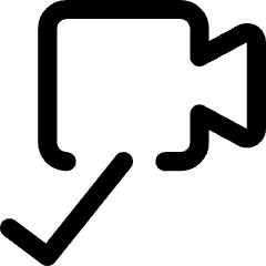 Webcam Video Call Check Icon from Core Line Set