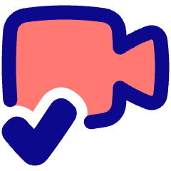 Webcam Video Call Check Icon from Plump Pop Set