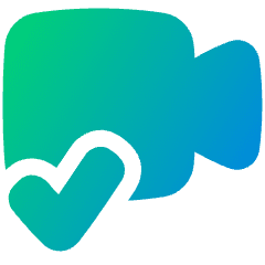Webcam Video Call Check Icon from Plump Gradient Set