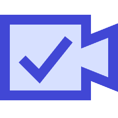 Webcam Video Call Check Icon from Sharp Duo Set