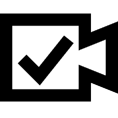 Webcam Video Call Check Icon from Sharp Remix Set