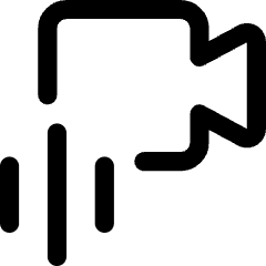 Webcam Video Call Voice Icon from Core Line Set