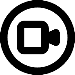 Webcam Video Circle Icon from Micro Line Set