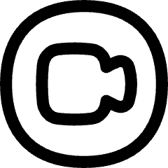 Webcam Video Circle Icon from Flex Line Set