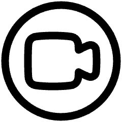 Webcam Video Circle Icon from Plump Line Set