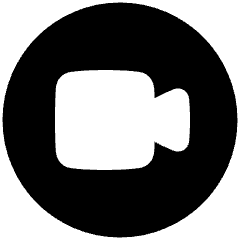 Webcam Video Circle Icon from Plump Solid Set