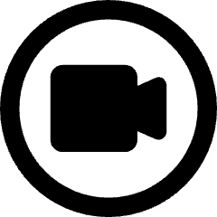 Webcam Video Circle Icon from Core Remix Set
