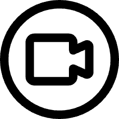 Webcam Video Circle Icon from Core Line Set