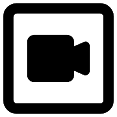 Webcam Video Square Icon from Core Remix Set