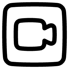 Webcam Video Square Icon from Plump Line Set