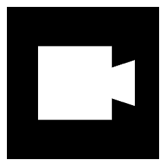 Webcam Video Square Icon from Sharp Solid Set