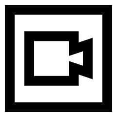 Webcam Video Square Icon from Sharp Line Set