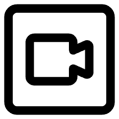 Webcam Video Square Icon from Core Line Set