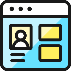 Browser Page Account Icon from Ultimate Colors Set