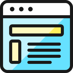 Browser Page Text Icon from Ultimate Colors Set
