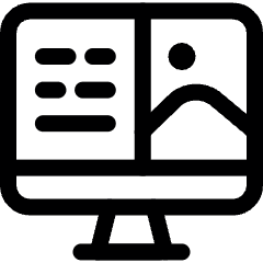 Coding Apps Website Monitor Image Icon from Ultimate Regular Set