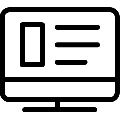 Coding Apps Website Monitor Interface Icon from Ultimate Light Set