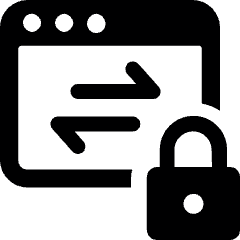 Coding Apps Website Web Dev Browser Lock Icon from Ultimate Bold Set