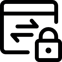 Coding Apps Website Web Dev Browser Lock Icon from Ultimate Regular Set