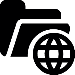 Coding Apps Website Web Dev Folder Globe Icon from Ultimate Bold Set