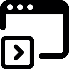 Monitor Code Send Icon from Ultimate Bold Set